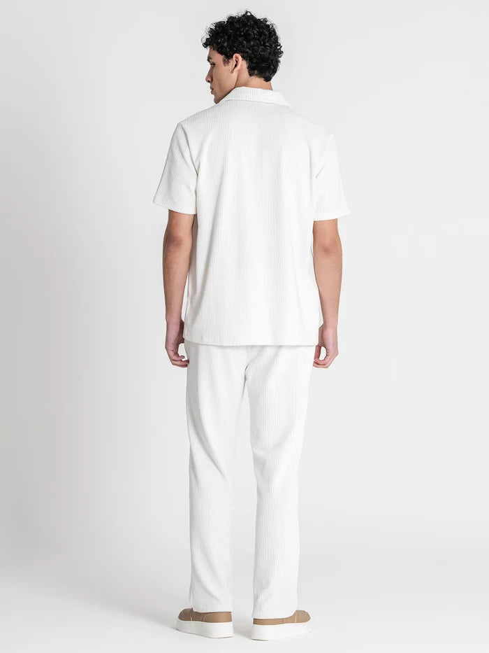 CAMISA BRANCA CANELADA PONTO CHIC