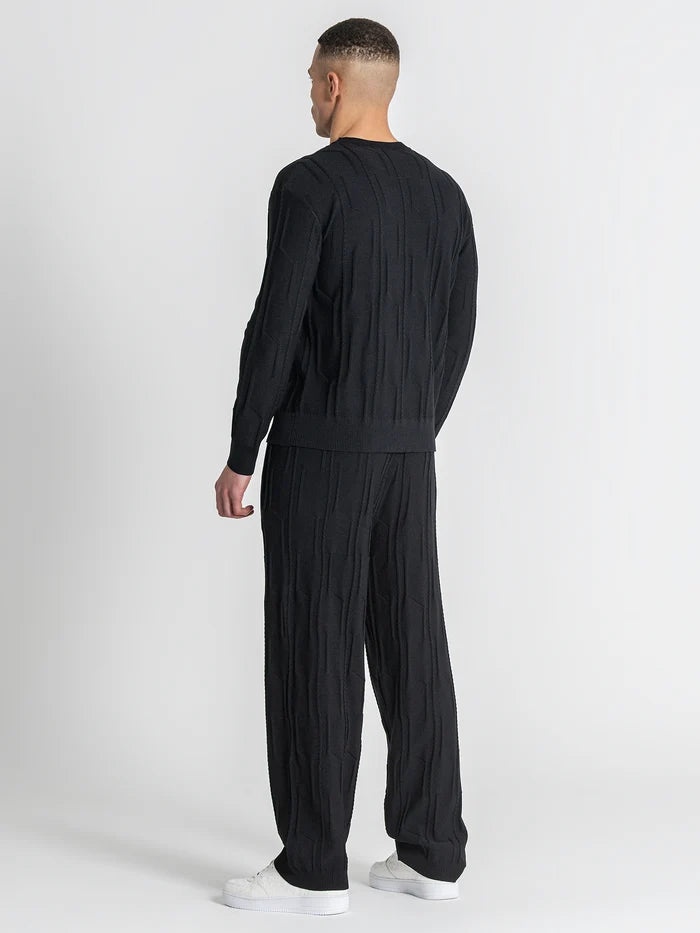 CAMISOLA DE MALHA PRETA KNIT PONTO CHIC