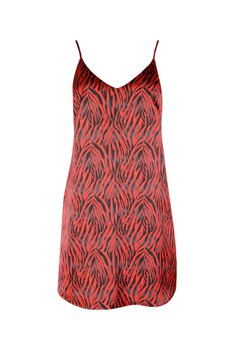 VESTIDO REVERSIVEL ESTAMPA TROPICAL SAHOCO