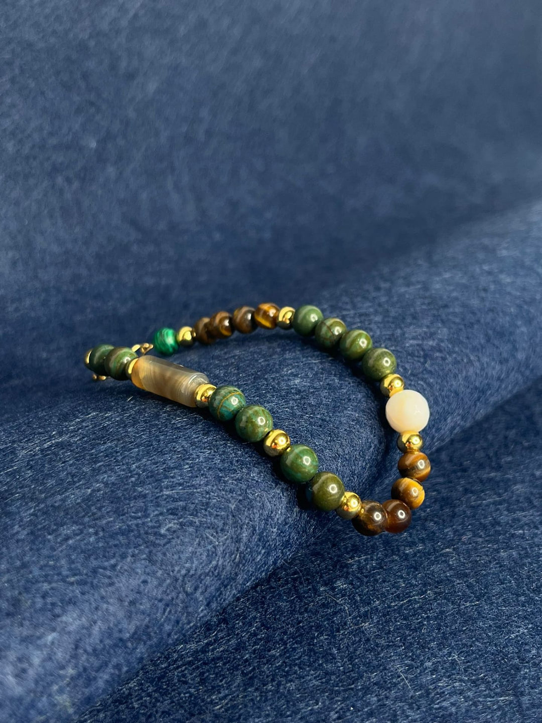 PULSEIRA PEDRA VERDE PONTO CHIC