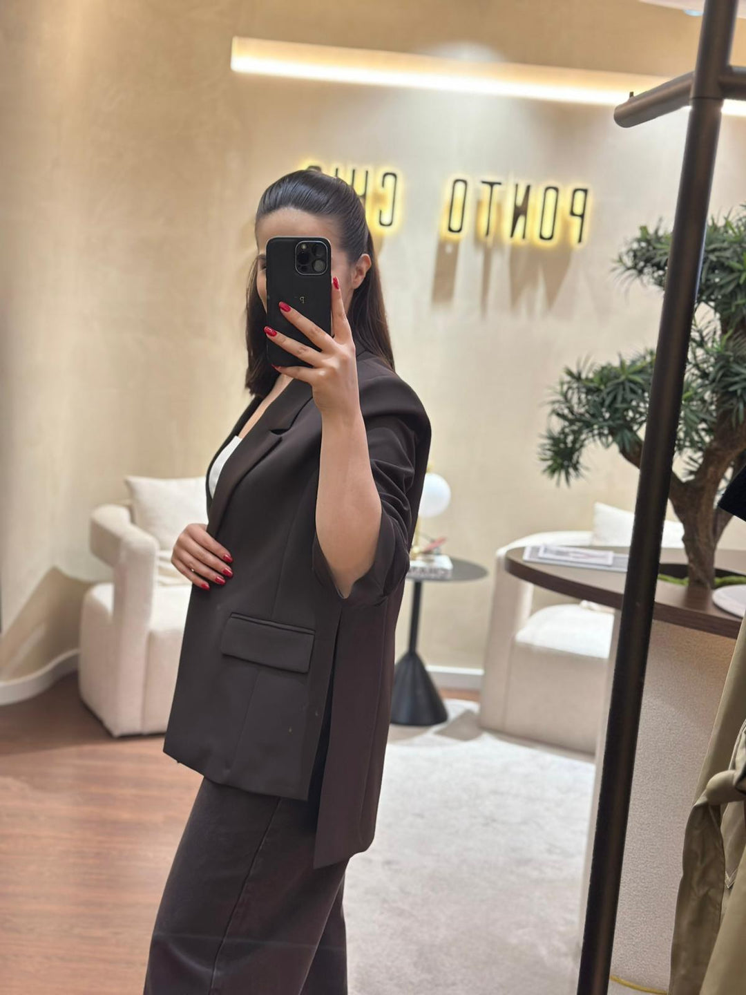 BLAZER CASTANHO COM MANGAS FRANZIDAS IMPERIAL