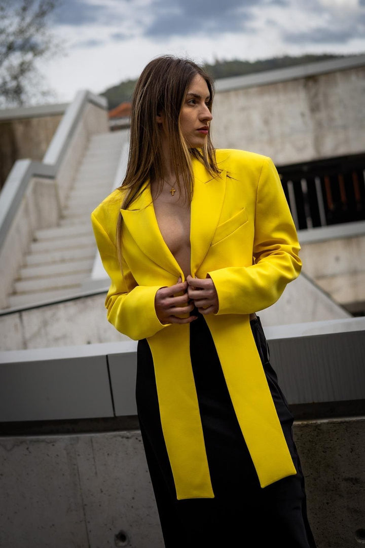 BLAZER CURTO AMARELO GAELLE PARIS