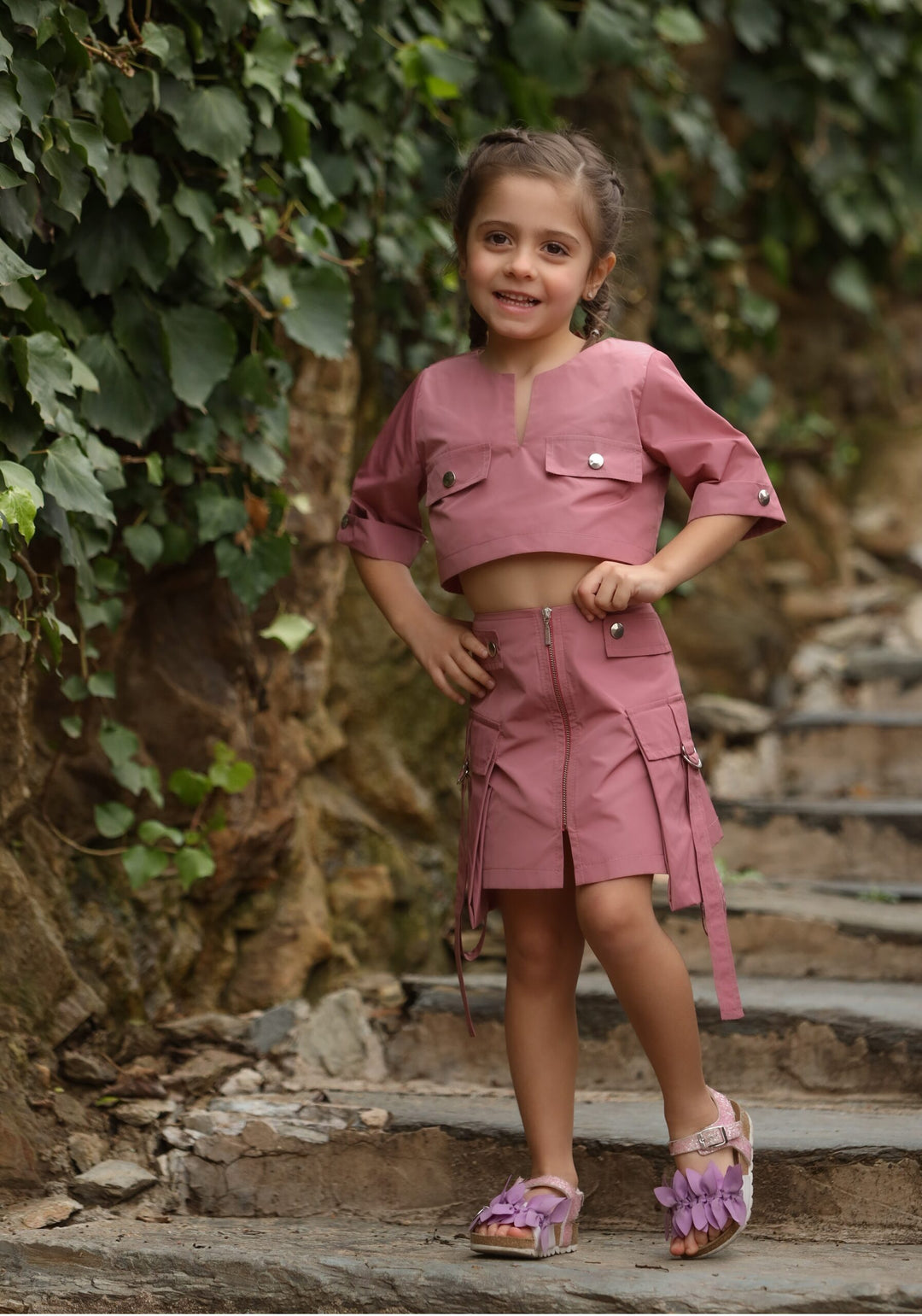 SAIA ROSA CARGO IMPERMEÁVEL MISS YOU KIDS