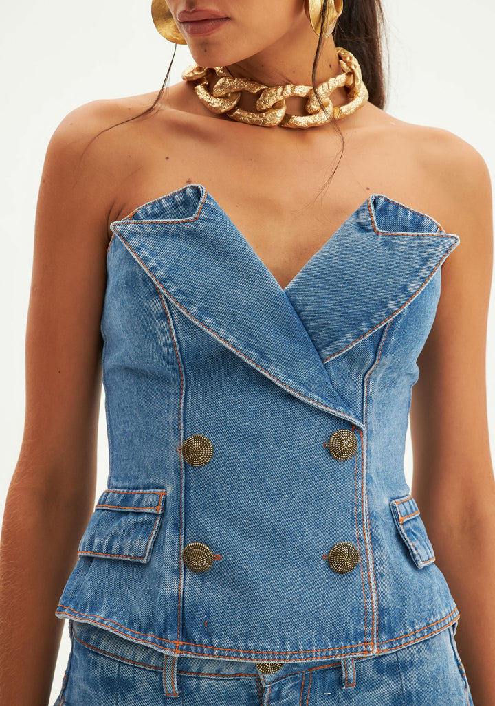 BLUSA JEANS LANÇA PEFUME