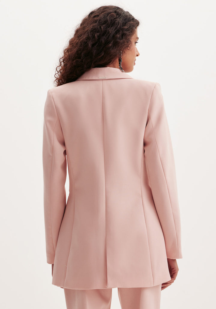 BLAZER ALONGADO LAPELA BORDADA LANÇA PERFUME