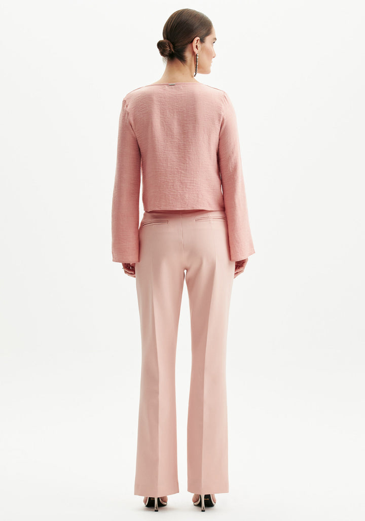 CALÇA CLÁSSICO FLARE ROSA QUARTZO LANÇA PERFUME