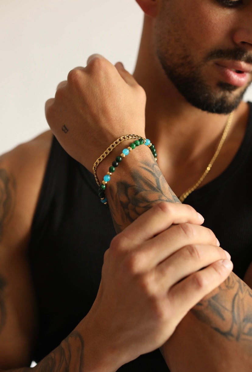 PULSEIRA PEDRAS MOUNTAIN TURQOISE PONTO CHIC