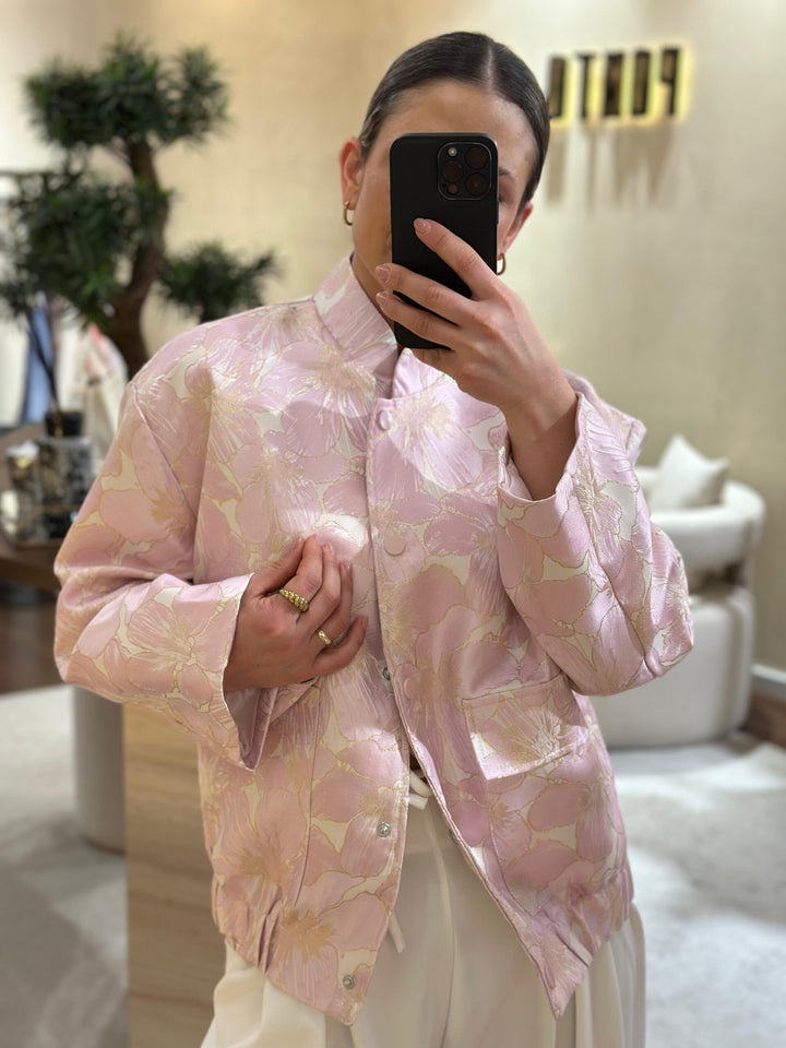 BOMBER ESTAMPADO ROSA PONTO CHIC