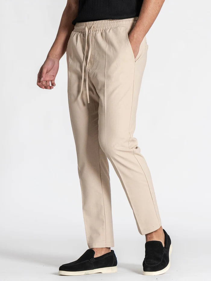 CALÇA BEGE LINHO PONTO CHIC