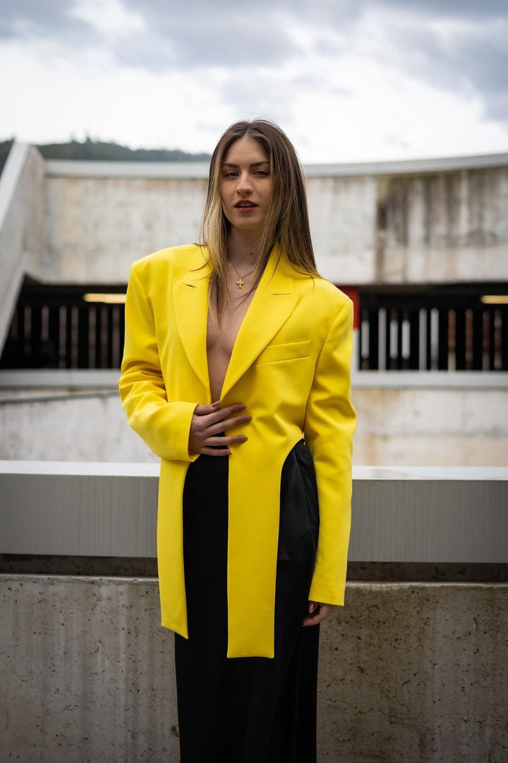 BLAZER CURTO AMARELO GAELLE PARIS