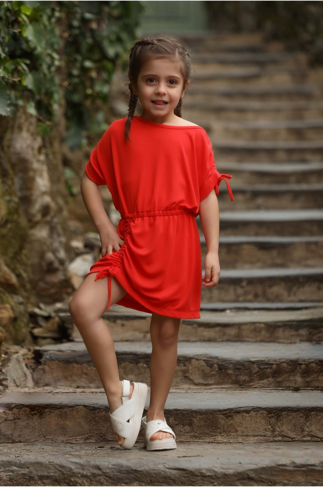 VESTIDO SULTÃO VERMELHO MISS YOU KIDS