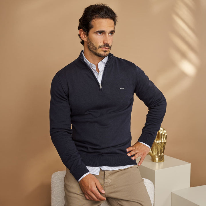 CAMISOLA LISA COM FECHO AZUL ZOLF
