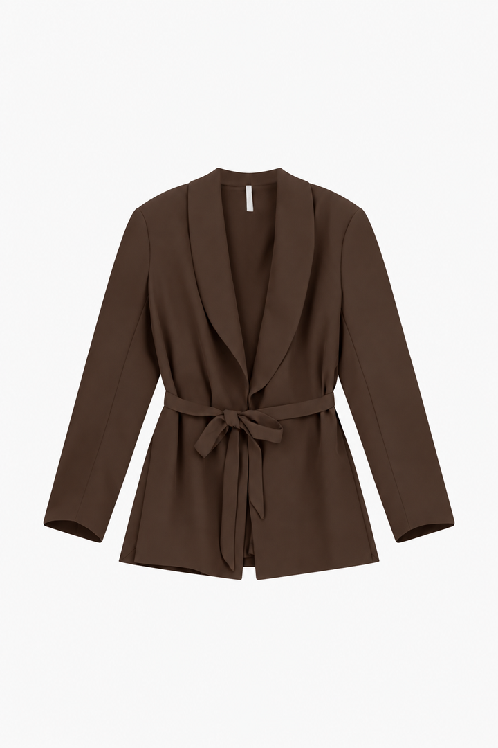 BLAZER CASTANHO ESCURO COM CINTO IMPERIAL