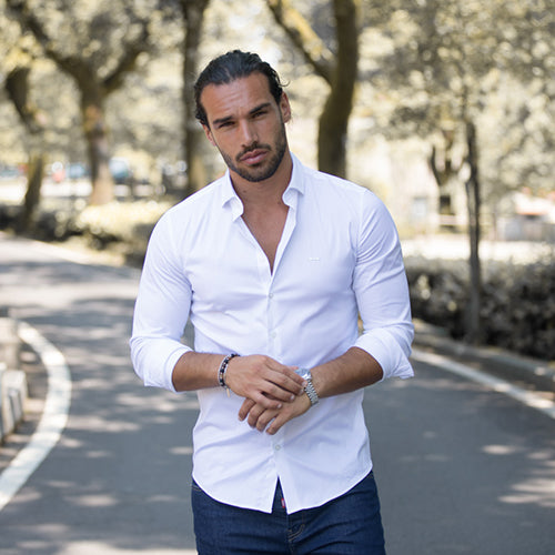 CAMISA GOLA ITALIANA SLIM FIT BRANCA ZOLF