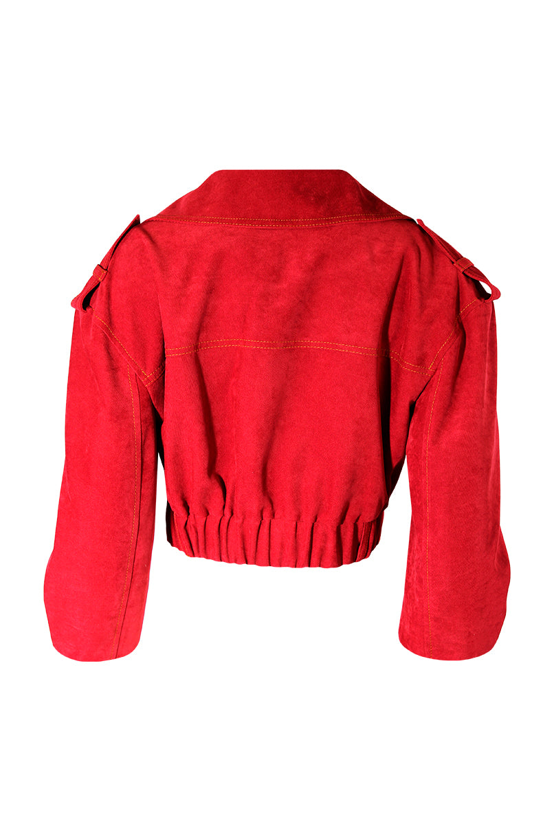 CASACO CROPPED VERMELHO SAHOCO