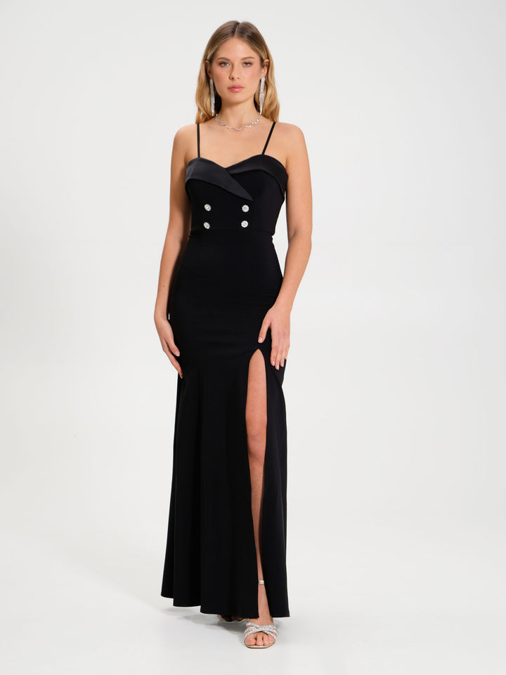 VESTIDO SMOKING SEREIA PRETO RINASCIMENTO