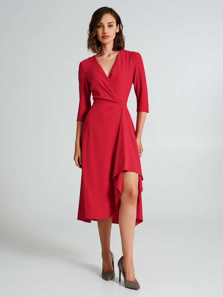 VESTIDO ROSA DRAPEADO RINASCIMENTO