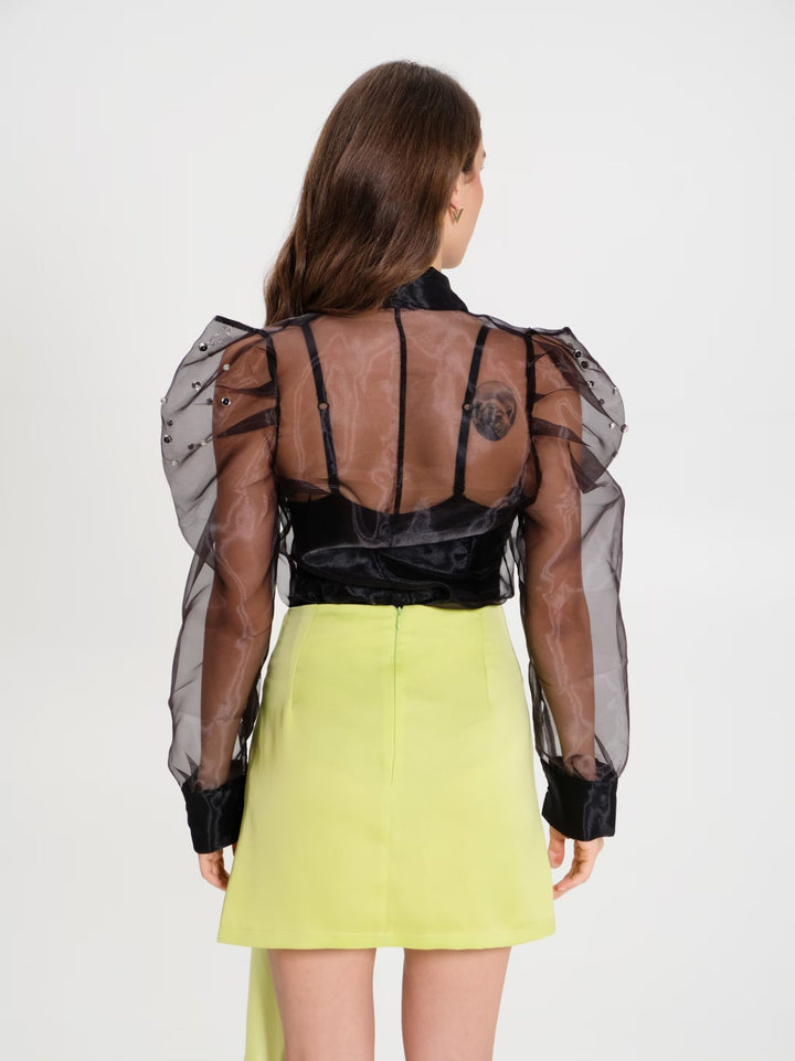 CAMISA ORGANZA COM BRILHO RINASCIMENTO