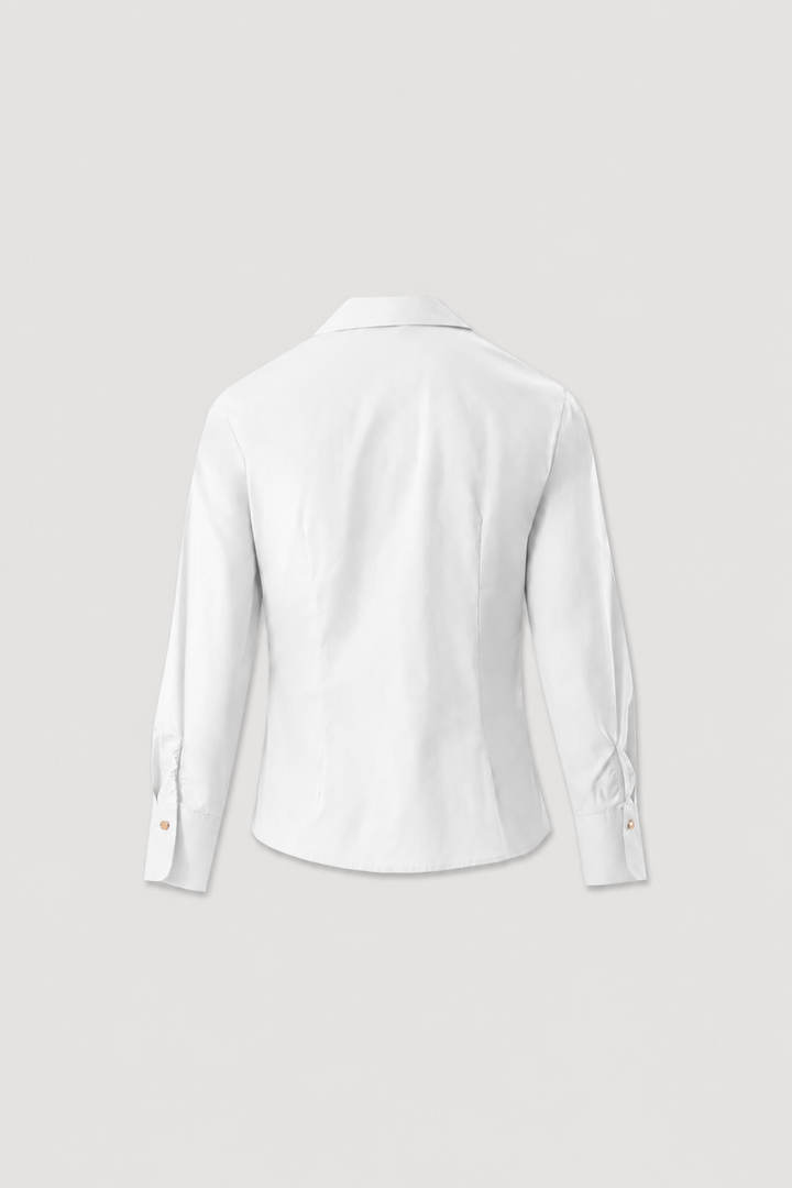 CAMISA CINTADA BRANCA DE MANGA COMPRIDA FERRACHE