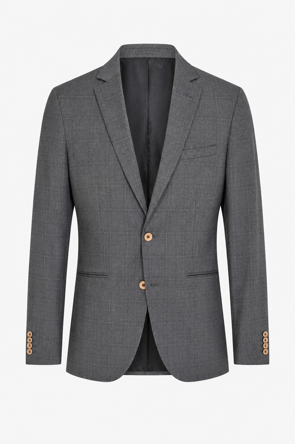 BLAZER CINZA ESCURO COM PADRÃO  PONTO CHIC