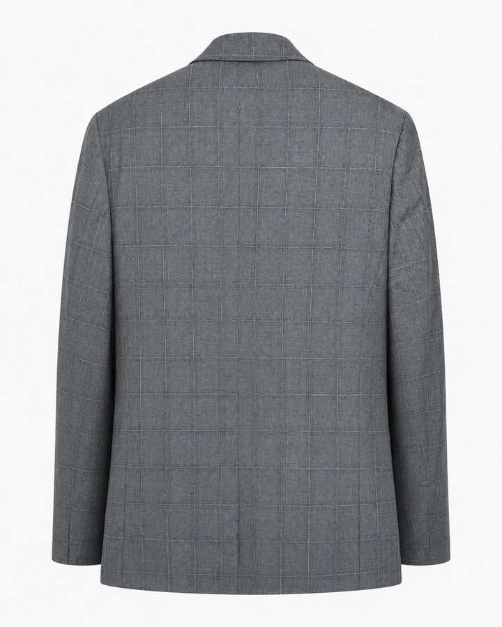 BLAZER CINZA ESCURO COM PADRÃO  PONTO CHIC