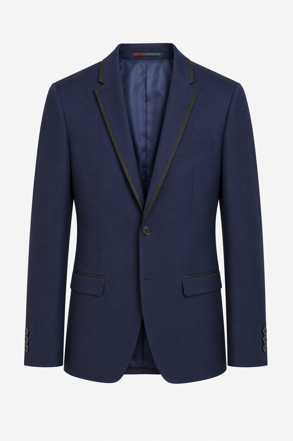 BLAZER AZUL MARINHO COM DETALHES EM CETIM PONTO CHIC