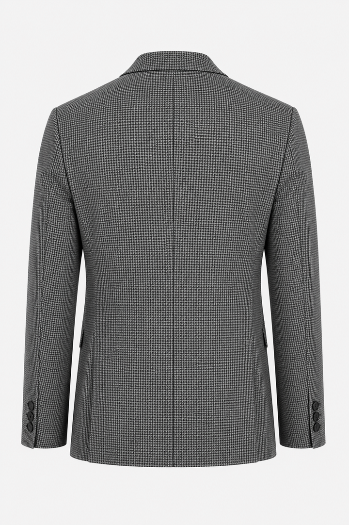 BLAZER CINZA COM PADRÃO MICROTEXTURIZADO PONTO CHIC