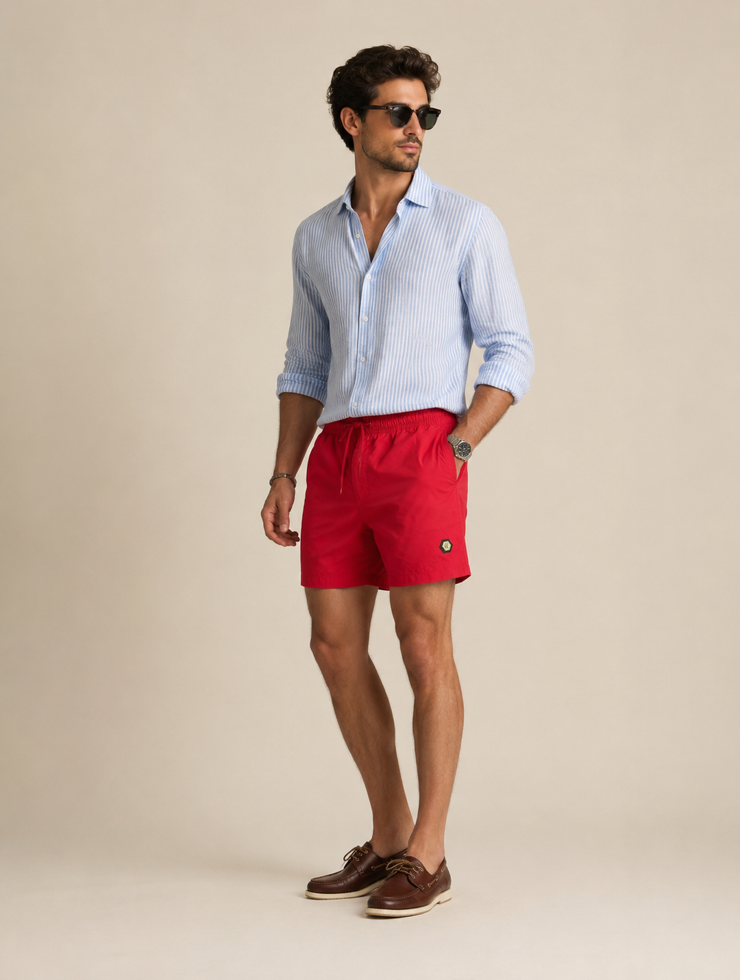 CALÇÕES DE BANHO VERMELHOS IC WEAR