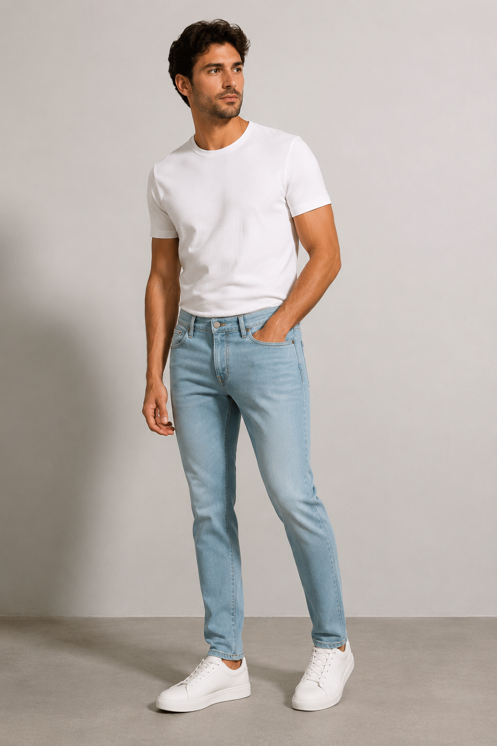 CALÇAS DE GANGA AZUL CLARO TAPERED IC WEAR