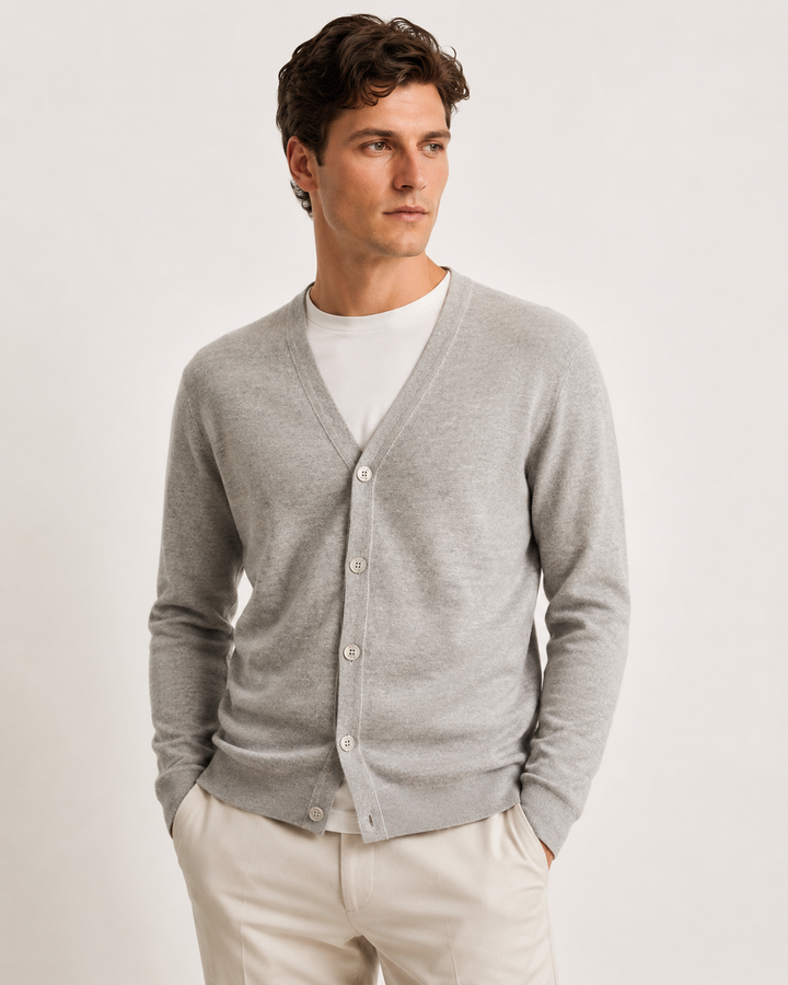 CARDIGAN BOTÕES CINZA CLARO ZOLF