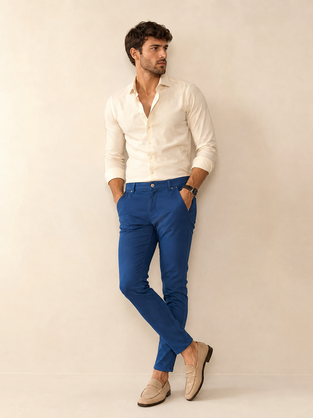 CALÇA 5 BOLSOS AZUL SKINNY FIT LFR SPORT