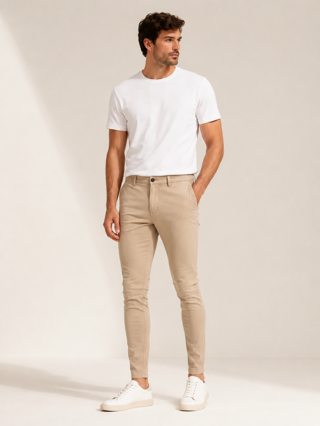 CALÇA BEGE SKINNY FIT JOVIT’S