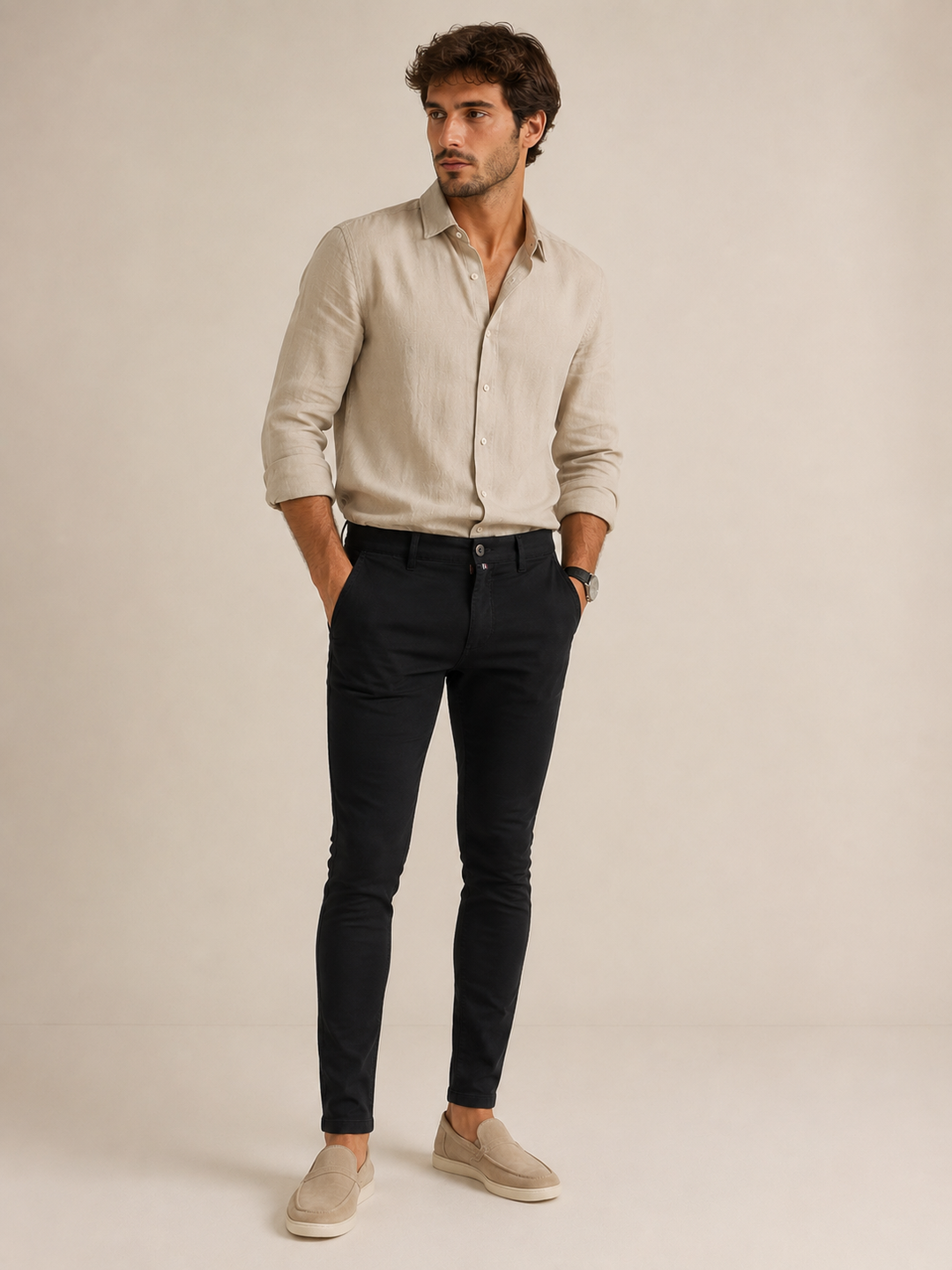 CALÇA CHINO SKINNY PRETA JOVIT’S