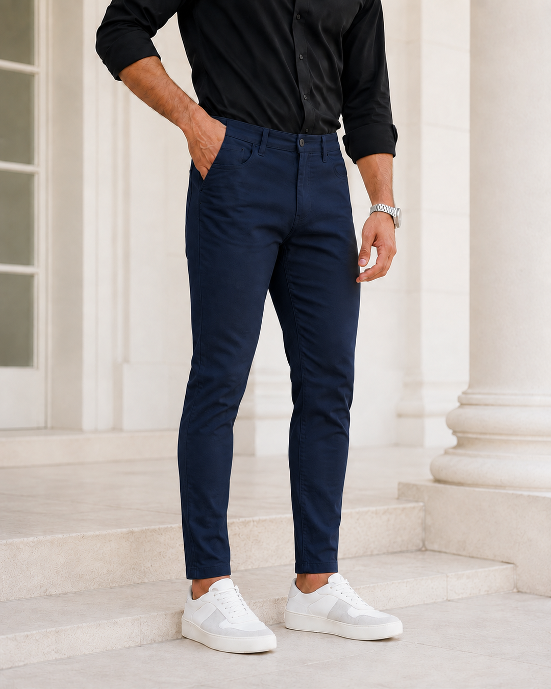 CALÇAS SKINNY FIT AZUL MARINHO JOVITS