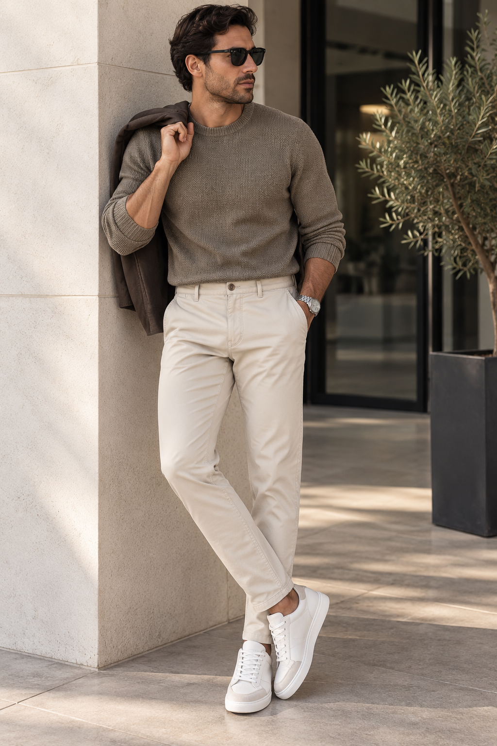 CALÇAS SKINNY FIT BEGE JOVITS