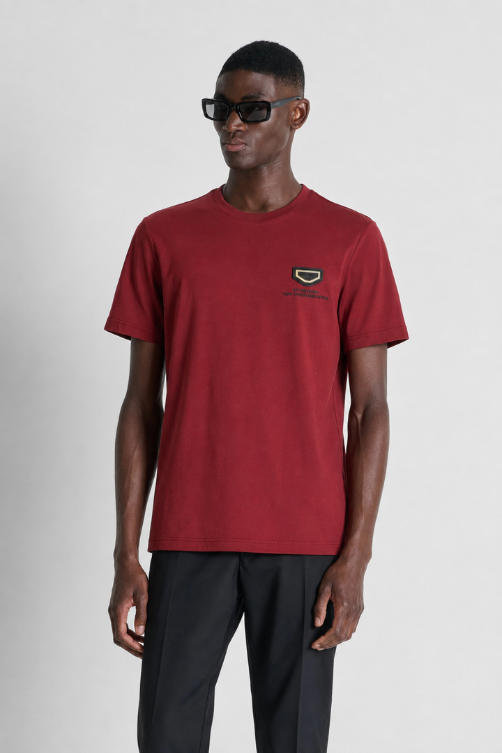 T-SHIRT BORDÔ COM LOGO EM CHAPA ANTONY MORATO