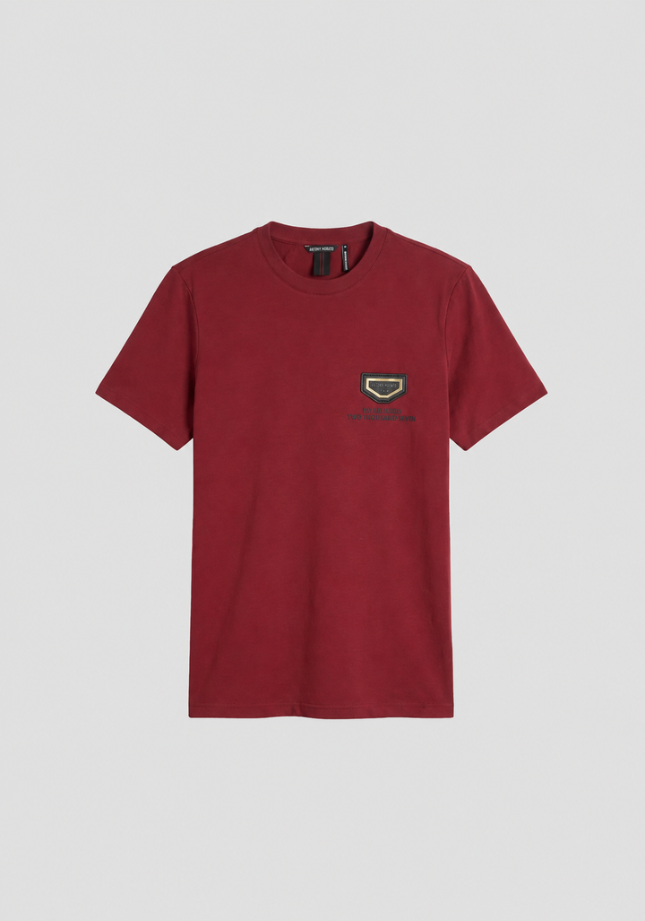 T-SHIRT BORDÔ COM LOGO EM CHAPA ANTONY MORATO