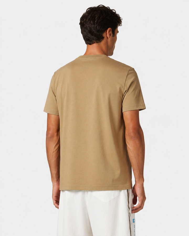 T SHIRT BEGE ESCURO COM LOGOTIPO ICEBERG MEN