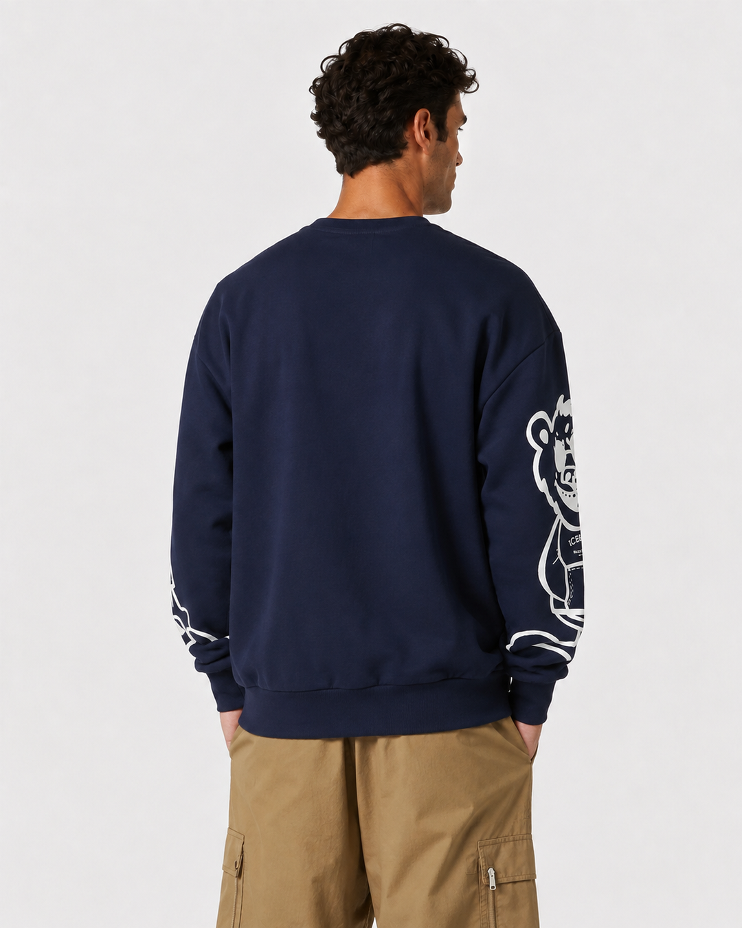 SWEATSHIRT AZUL COM BORDADO ICBERG MEN