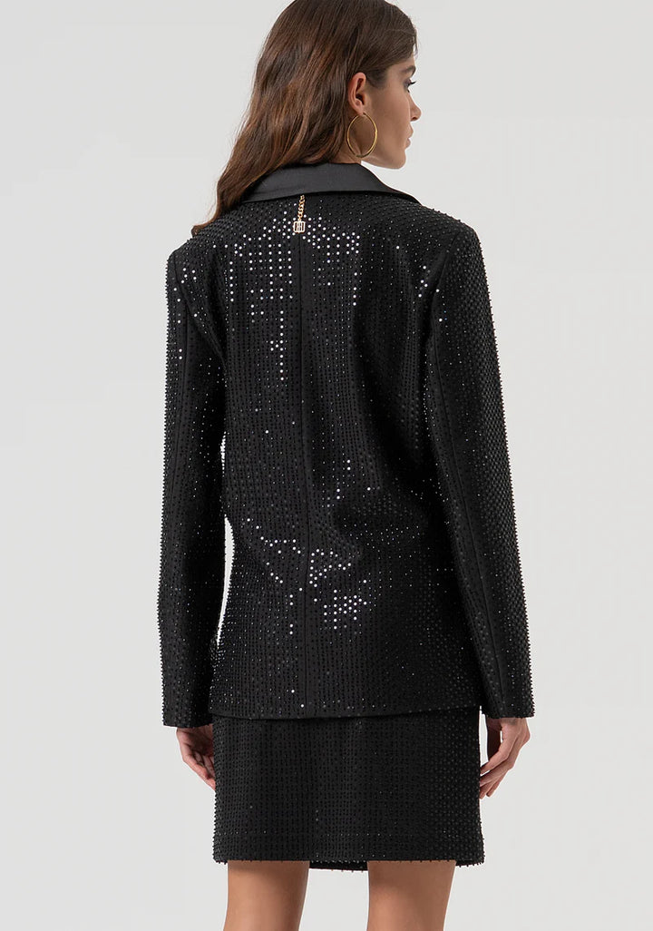 BLAZER LONGO COM STRASS FRACOMINA