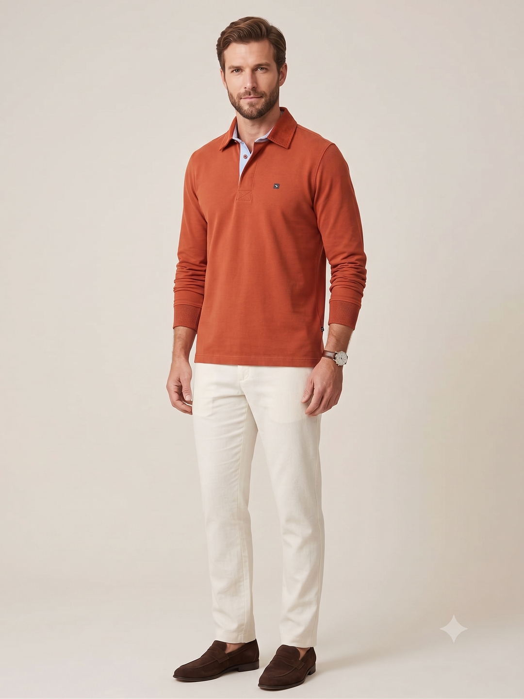 POLO EM ALGODÃO TERRACOTA KOATI