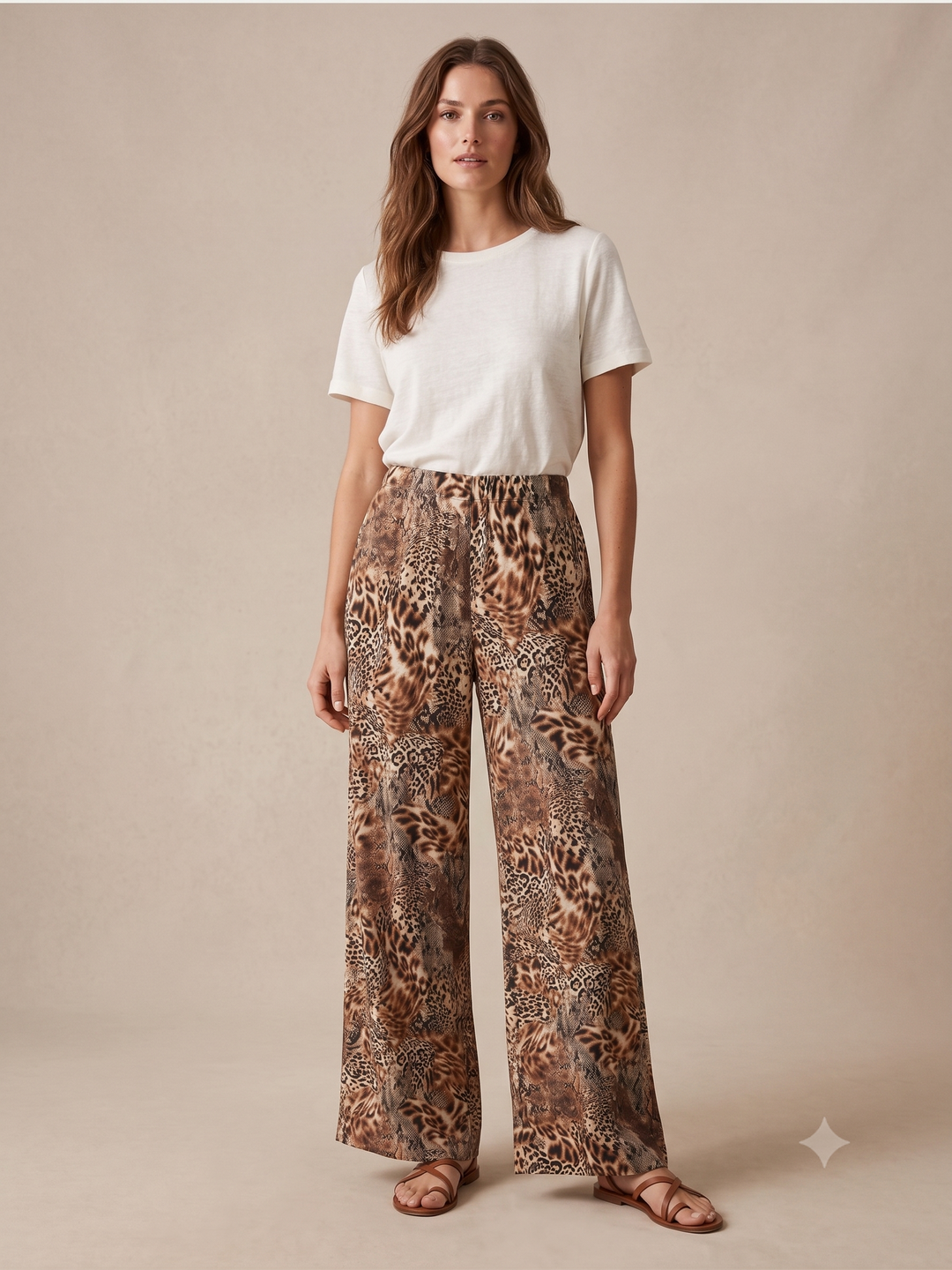 CALÇA ESTAMPADO ANIMAL PONTO CHIC