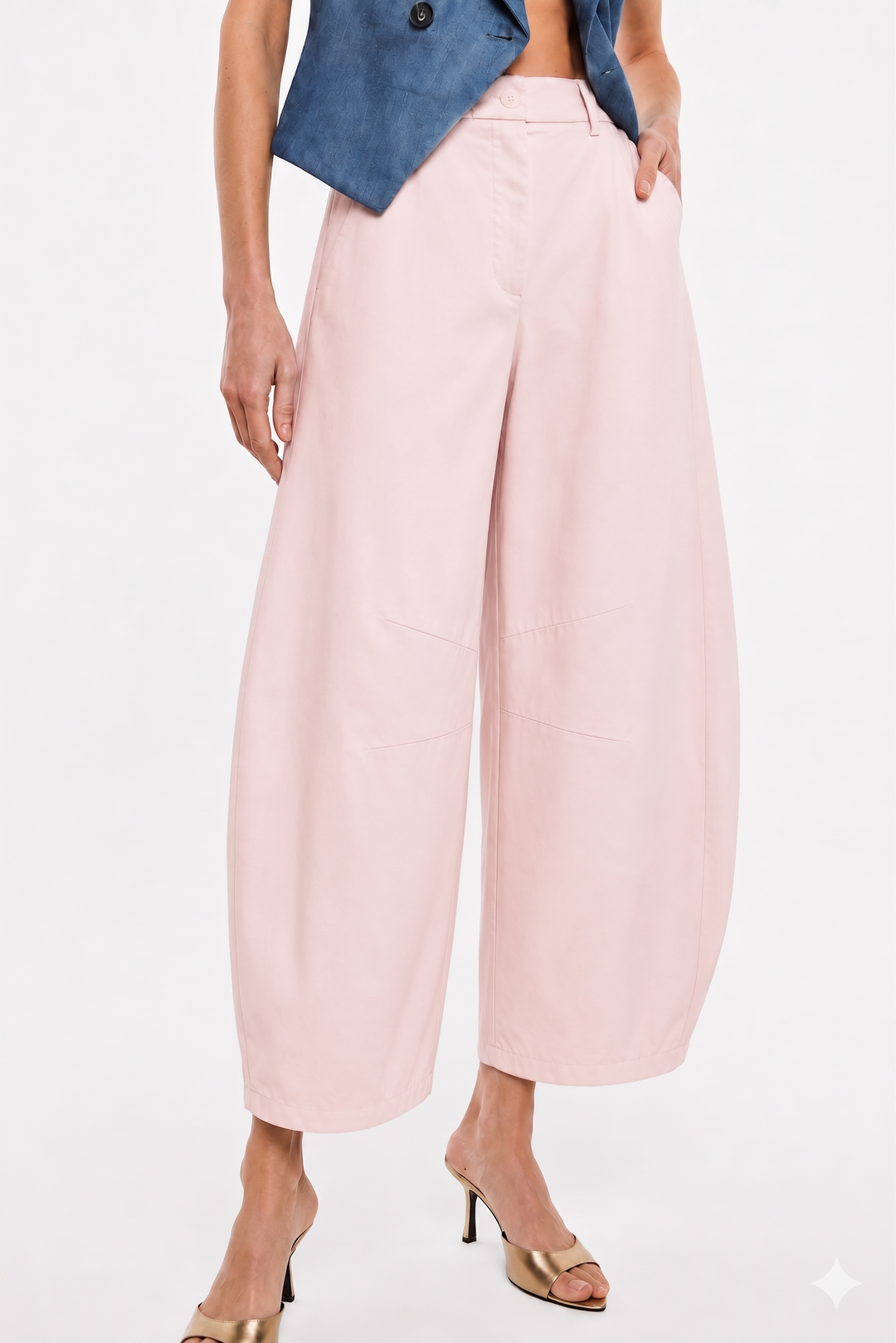 CALÇA ROSA DE ALFAIATARIA PONTO CHIC