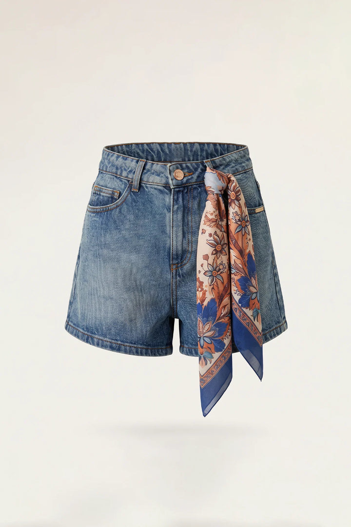 CALÇÃO DE GANGA COM LENÇO ESTAMPADO SAHOCO