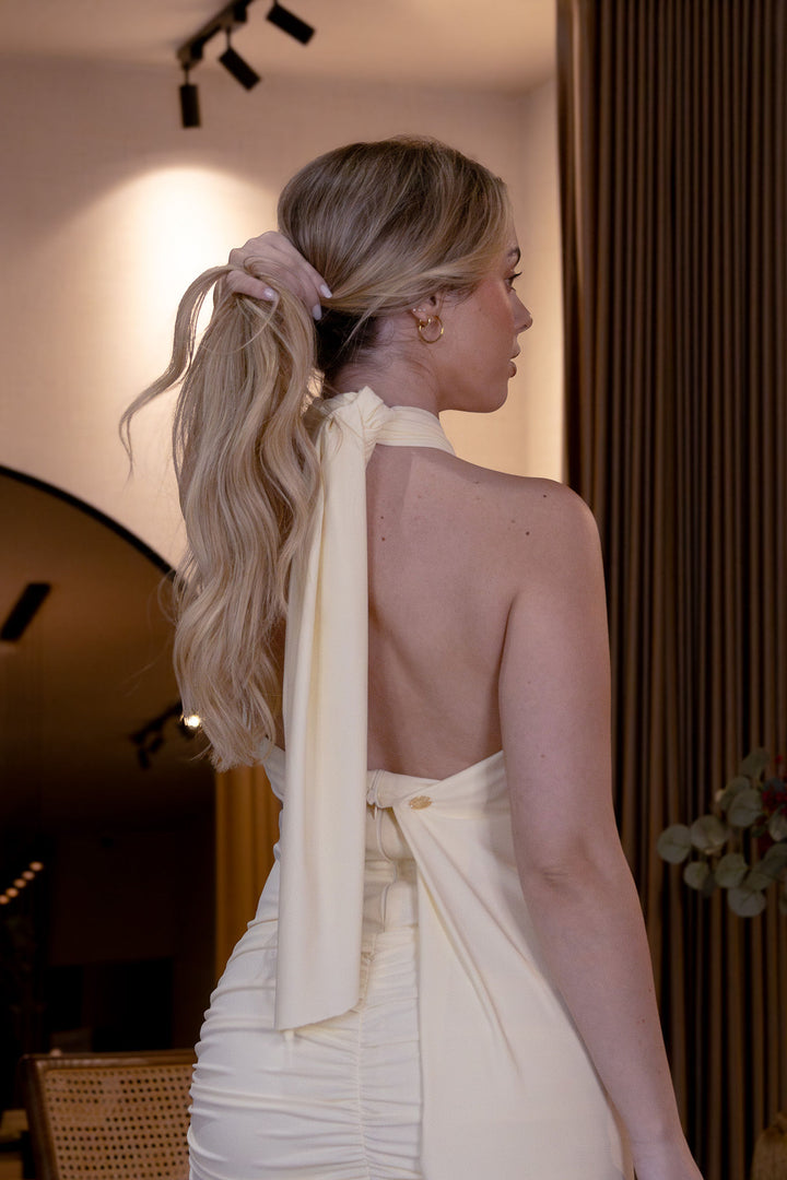 VESTIDO CURTO COM SOBREPOSIÇÃO LANÇA PERFUME