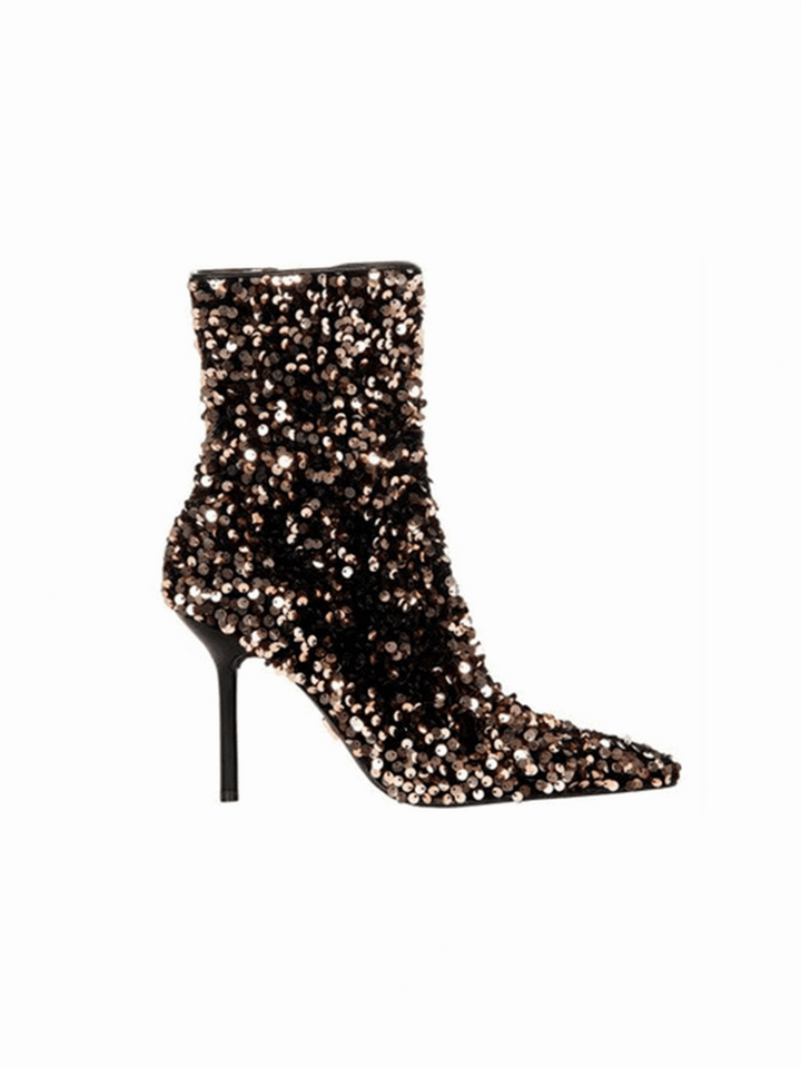 BOTINS DE LANTEJOULAS BRONZE RINASCIMENTO