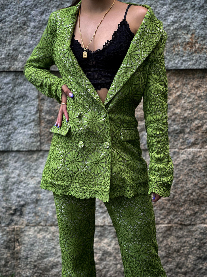 BLAZER VERDE EM RENDA DIXIE