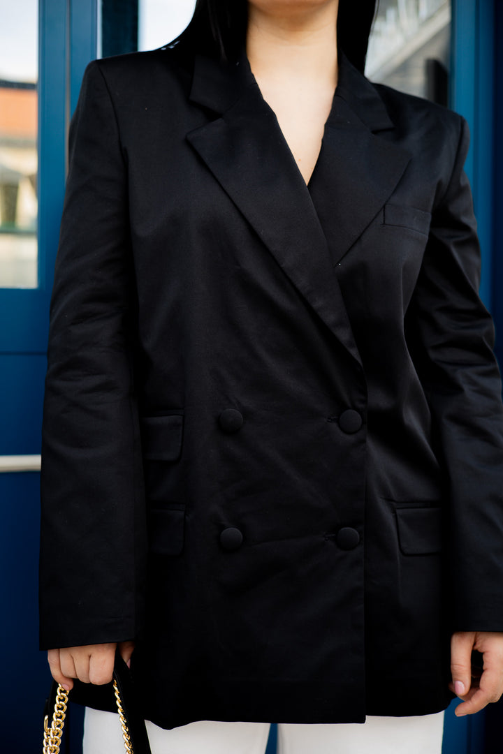 BLAZER STREET PRETO DE ALFAIATARIA GAELLE PARIS