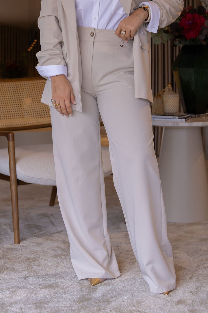 CALÇA BEGE DE ALFAIATARIA DIXIE