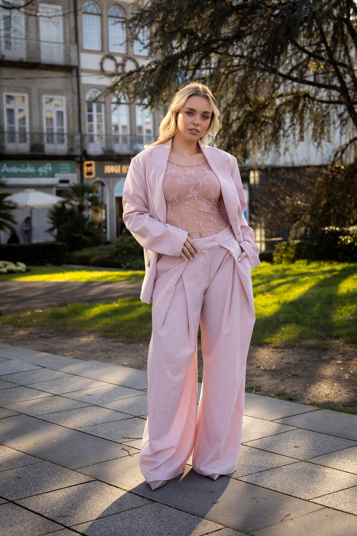 CALÇA ROSA SECO DE ALFAIATARIA PONTO CHIC